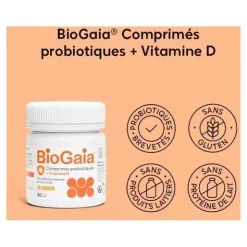 Biogaia Probiotiques + Vitamine D comprimés à croquer