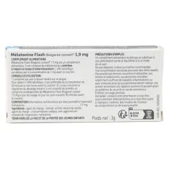 Biogaran Mélatonine Flash 1,9 mg comprimés