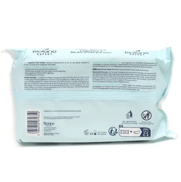 Biolane Expert lingettes Pure Water