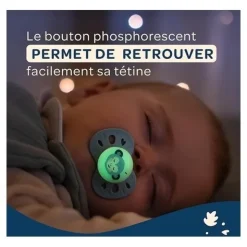 Biolane sucette silicone anatomique +18 mois Nuit
