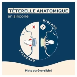 Biolane sucette silicone anatomique +18 mois Nuit