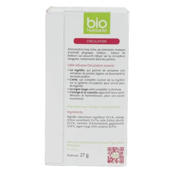 Bio Nutrisanté infusion Circulation sachets