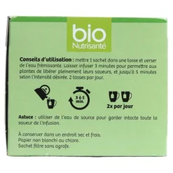 Bio Nutrisanté Thé vert Trois menthes sachets