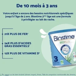 Biostime Bio plus lait 3ème âge