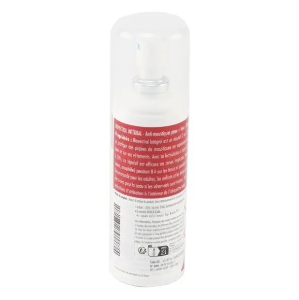 Biovectrol Intégral Spray anti moustique Peau et Vêtements