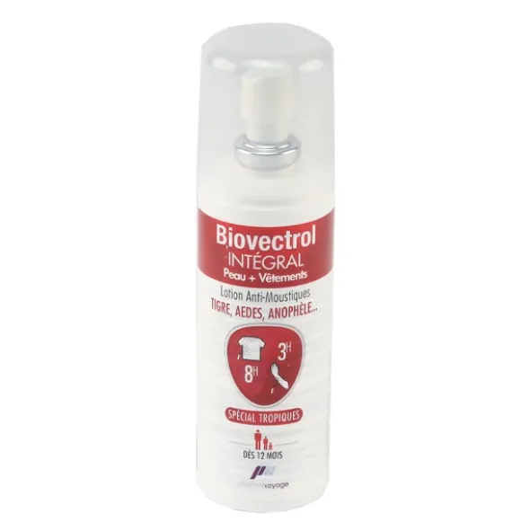 Biovectrol Intégral Spray anti moustique Peau et Vêtements