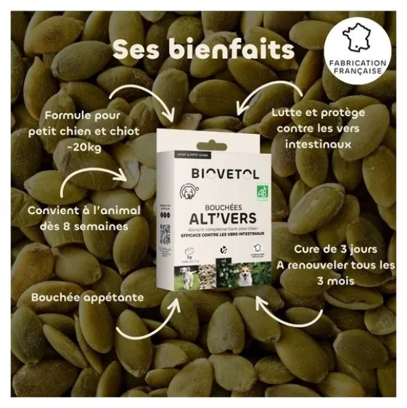 Biovetol bouchées Alt Vers Chien bio