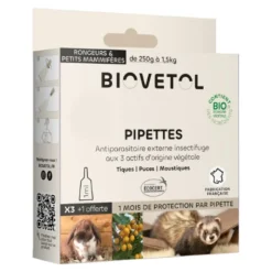 Biovetol pipettes antiparasitaires rongeurs et petits mammifères