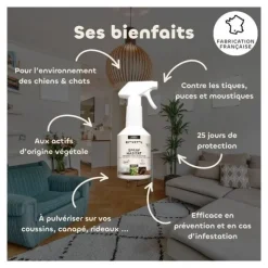 Biovetol spray habitat anti puces