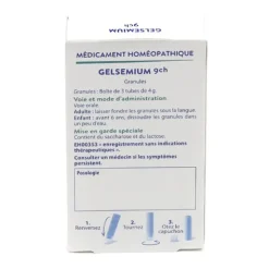 Boiron Gelsemium pack de granules homéopathiques