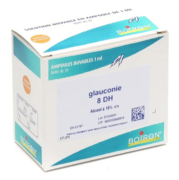 Boiron Glauconie 8 DH ampoules buvables
