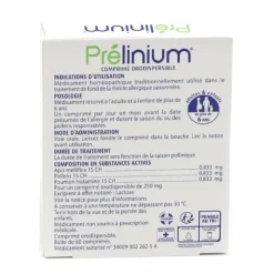 Boiron Prélinium Rhinite allergique comprimé orodispersible