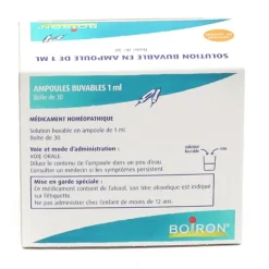Boiron Tourmaline Lithique 8 DH ampoules buvables