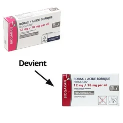 Borax Acide borique Biogaran lavage ophtalmique unidoses