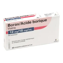 Borax Acide borique Viatris unidose pour lavage ophtalmique