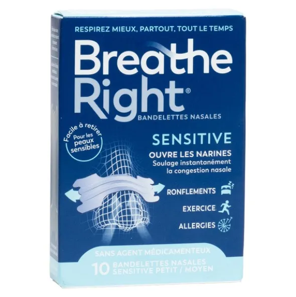 Breathe Right Sensitive bandelettes nasales
