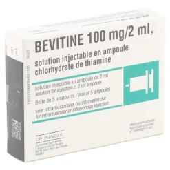 Bévitine 100 mg/2 ml solution injectable ampoules