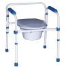 Cadre de toilette pliant Blue Steel 3 en 1