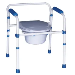 Cadre de toilette pliant Blue Steel 3 en 1