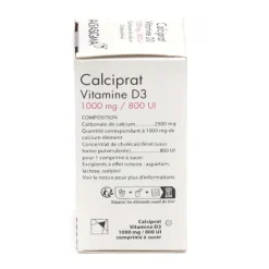 Calciprat Vitamine D3 1000 mg/800 UI comprimés à sucer
