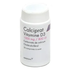 Calciprat Vitamine D3 1000 mg/800 UI comprimés à sucer