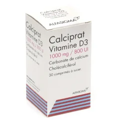 Calciprat Vitamine D3 1000 mg/800 UI comprimés à sucer