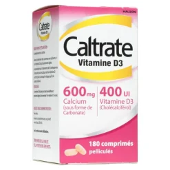 Caltrate Vitamine D3 600 mg/400 UI comprimés à avaler