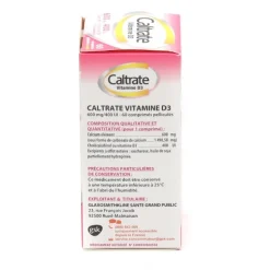 Caltrate Vitamine D3 600 mg/400 UI comprimés à avaler