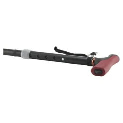 Canne pliante noire en aluminium