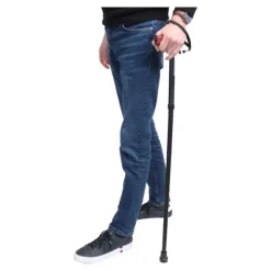 Canne pliante noire en aluminium