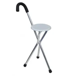 Canne siège trépied aluminium