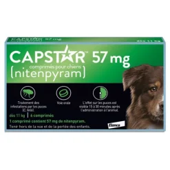 Capstar pour chien traitement anti puces en comprimés