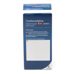 Carbocisteine 5 % sirop toux grasse sans sucre Adulte Viatris