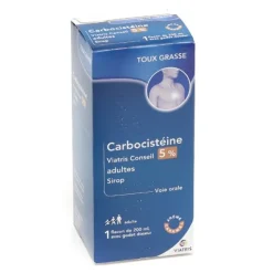 Carbocistéine 5 % Viatris adultes sirop