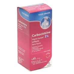 Carbocistéine 2 % Viatris sans sucre enfants sirop