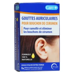 Care+ Gouttes auriculaires pour bouchon de cérumen