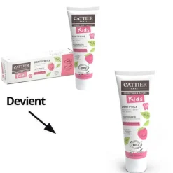 Cattier Dentifrice enfants Bio Framboise