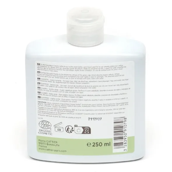 Cattier shampooing Argile verte Bio