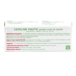 Cefaline Hauth paracétamol 500 mg/caféine 50 mg sachet