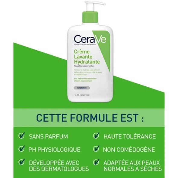 CeraVe Crème lavante hydratante