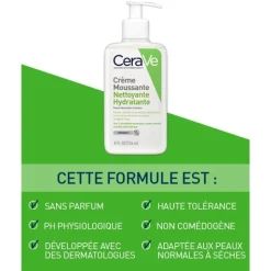 CeraVe Crème moussante nettoyante hydratante