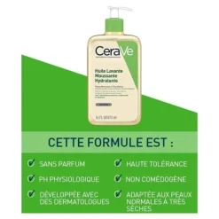 Cerave Huile lavante moussante hydratante