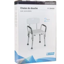 Chaise de douche avec accoudoirs Euromedis