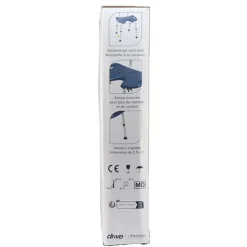 Chaise de douche avec poignées découpées