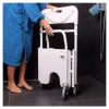 Chaise de douche pliable à roulettes Tobago