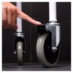 Chaise de douche pliable à roulettes Tobago