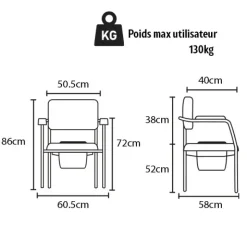 Chaise de toilette Open Kit Océan