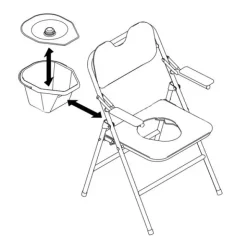 Chaise de toilette pliante Omega