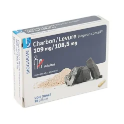 Charbon Levure Biogaran 109 mg/108,5 mg gélules