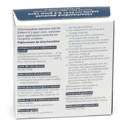 Chlorhexidine aqueuse 0,2 % Gilbert unidose